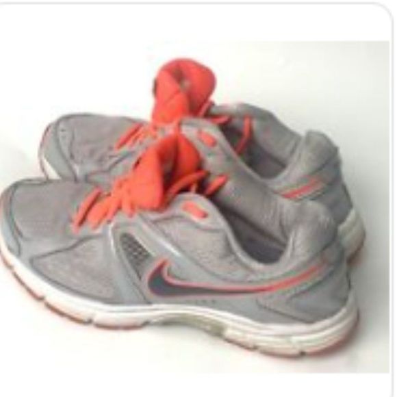 Nike Dart 9 Running Cross Training Shoes Gray & Orange Swoosh Women’s Size 8 - Picture 3 of 6